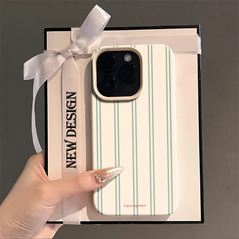 Phone Cases Online - 핑크 스트라이프 프린트 여름 폰 케이스