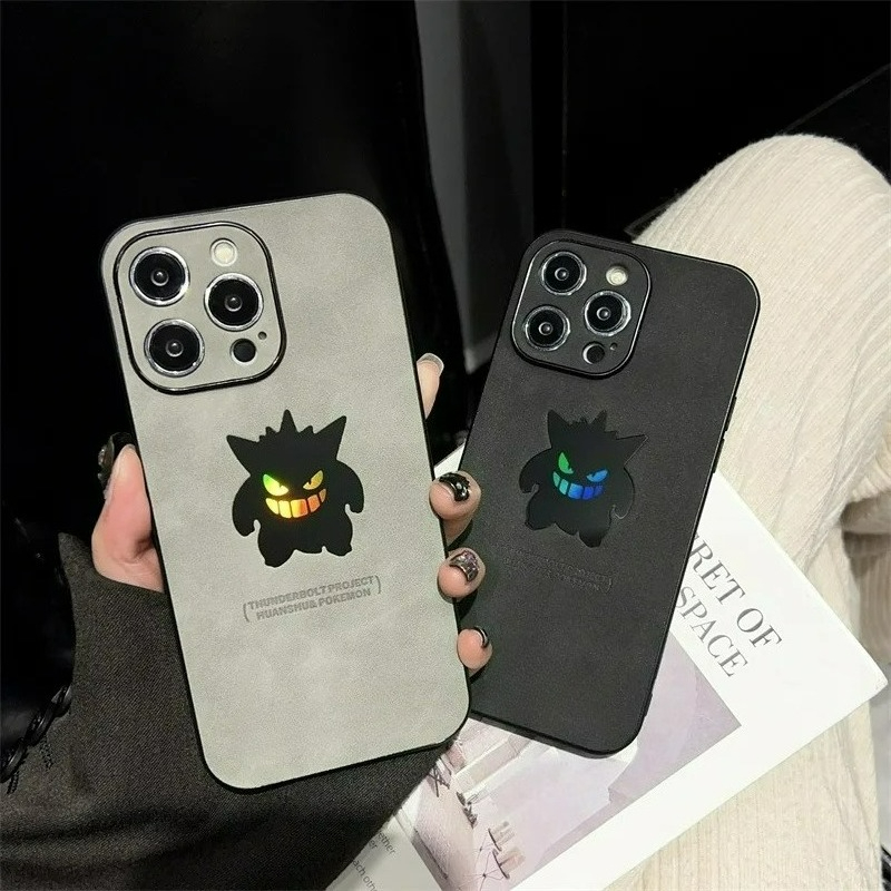 Phone Cases Leather - 카툰 애니메이션 겐가 가죽 질감 레이저