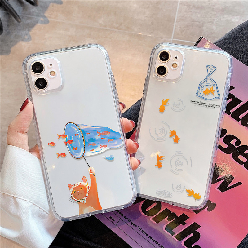 Phone Cases Iphone 17 Pro - 사랑스러운 물고기 클리어 폰 케이스 아이폰