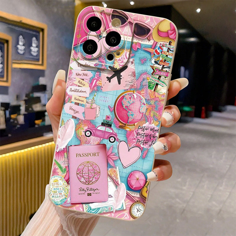 Phone Cases Online - 여행용 비행기 프린트 무광택 낙하 방지