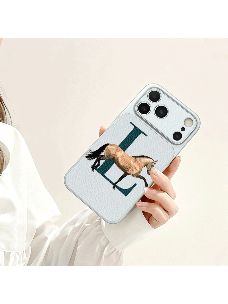 Phone Cases Near - 탄 호스 니어 레터 L 가죽