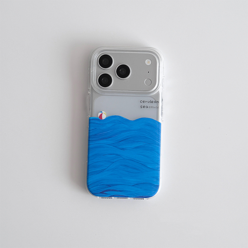 Phone Cases Drawing - 바다 표면 유화 질감 아이폰 17