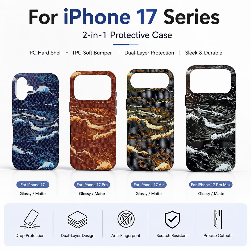 Phone Cases Magsafe - 럭셔리 카본 파이버 바다 물결 질감