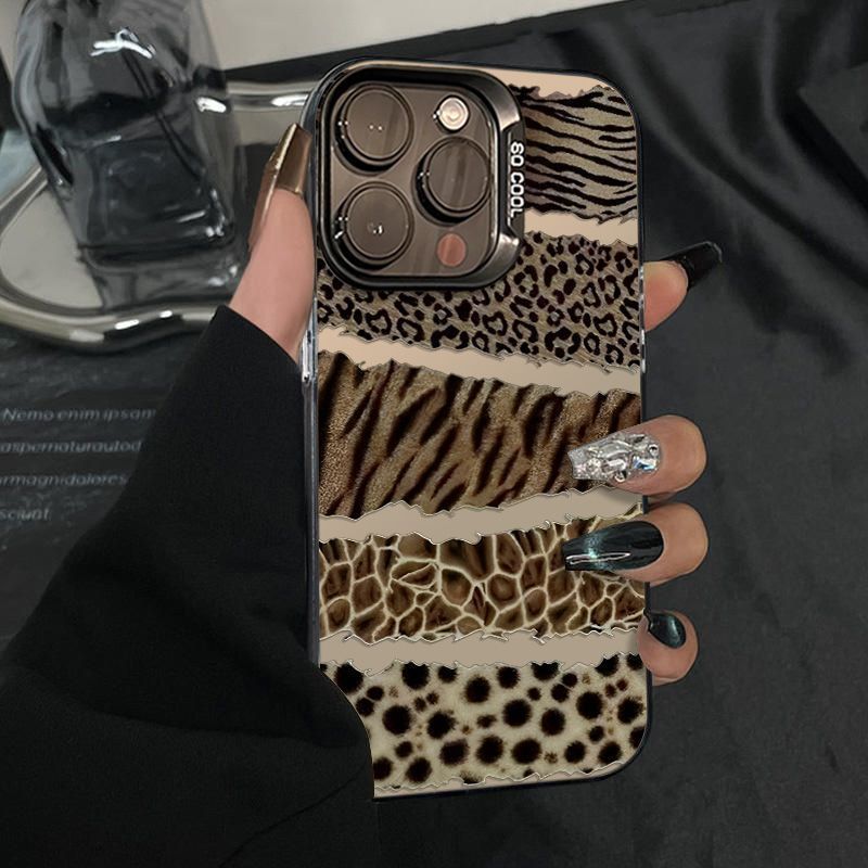 Phone Cases Nyc - 럭셔리 다크 브라운 레오파드 Y2K 휴대폰