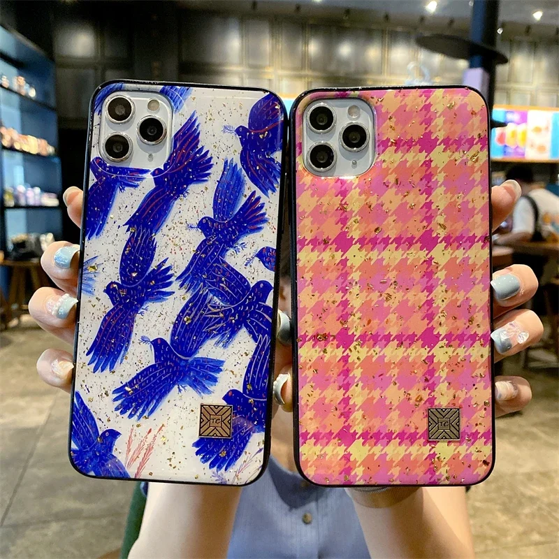 Phone Cases Burga - 클래식 하운드투스 비둘기 휴대폰 케이스, 아이폰