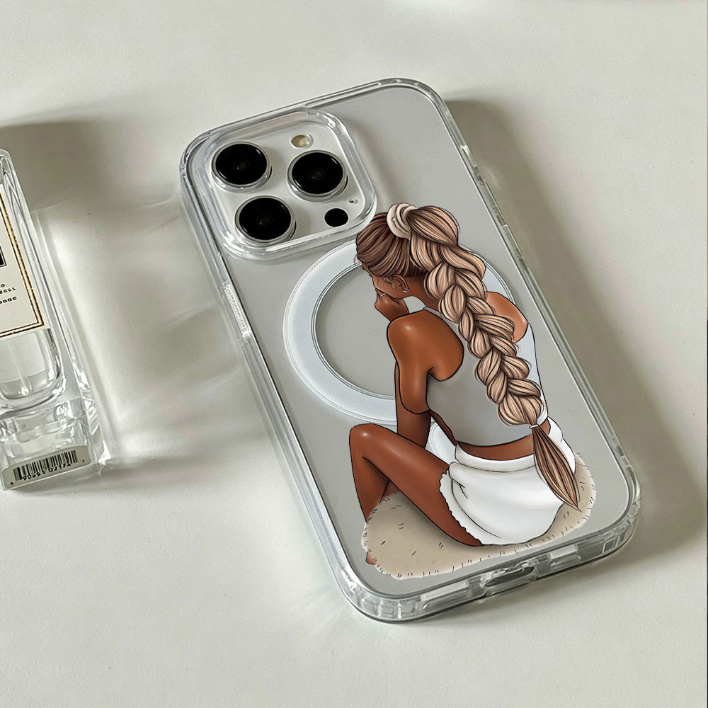 Phone Cases Magsafe - 다크 스킨 패션 여성용 MagSafe 마그네틱