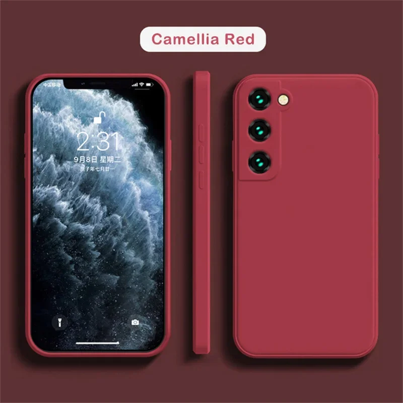 Phone Cases Burga - 부드러운 액체 실리콘 커버 케이스 삼성