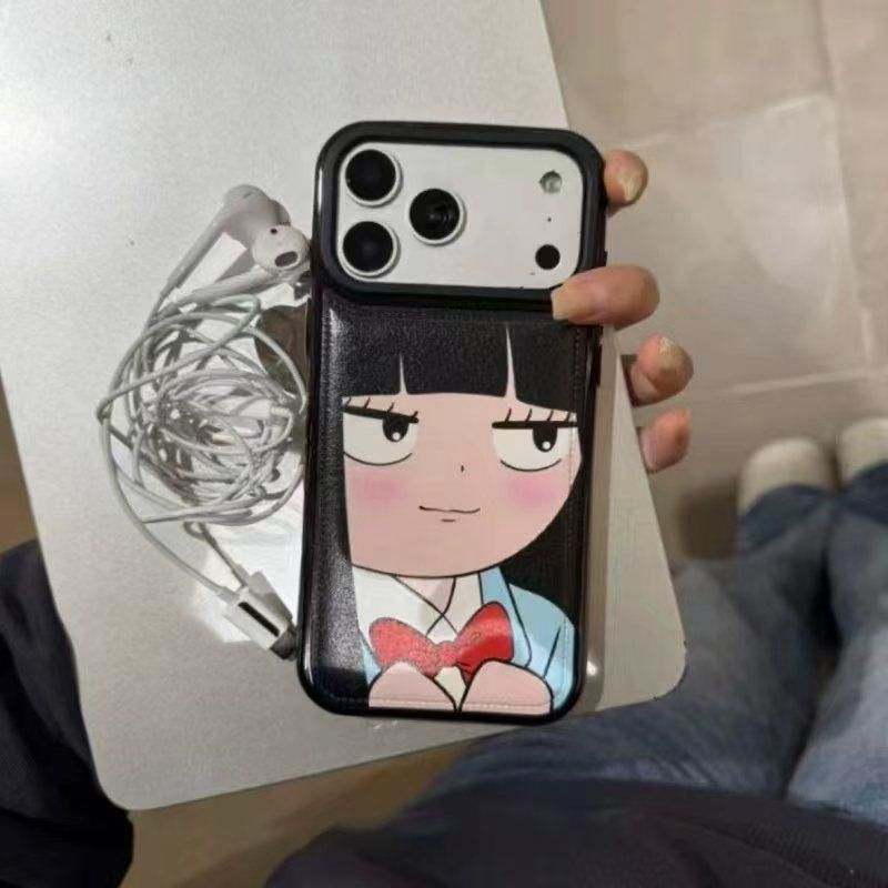 Phone Cases Leather - 새로운 패션 일본 INS 귀여운 검은