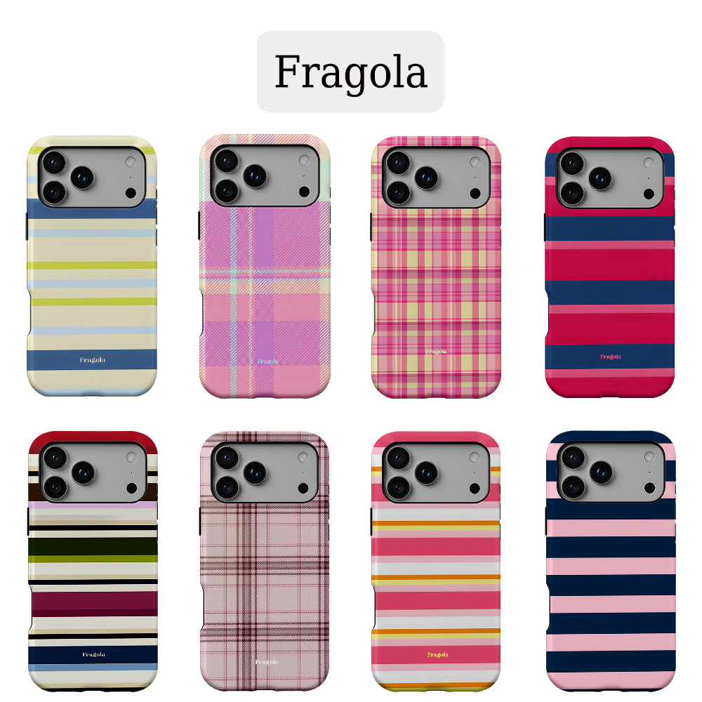 Phone Cases Burga - 프라골라 컬러풀 스트라이프 폰 케이스 (아이폰