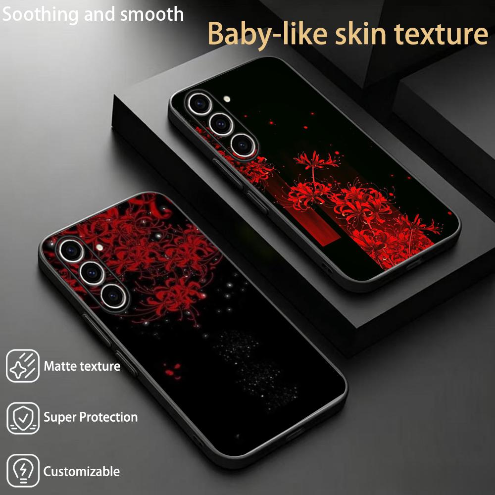 Phone Cases Drawing - 레드 스파이더 릴리 일본 예술 패션