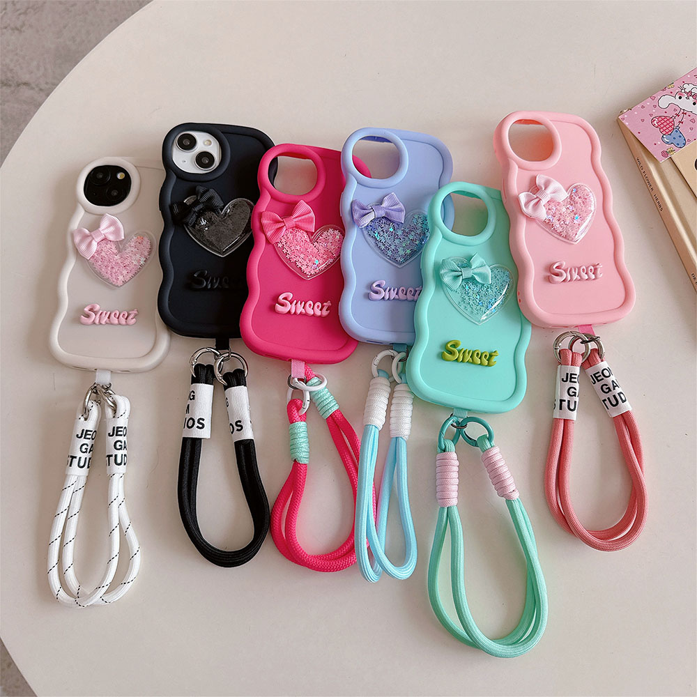 Phone Cases Nyc - 러브 하트 보우 물결 모양의 소프트