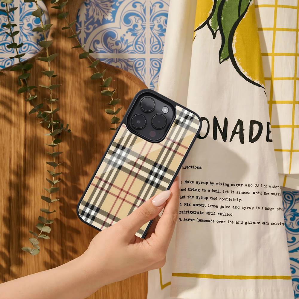 브라운 천 패턴 폰 케이스 패션 인스 폰 케이스 아이폰 - Phone Cases Vape 리뷰 및 가격