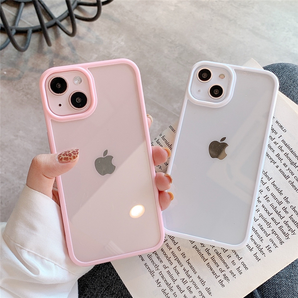 캔디 컬러 아크릴 투명한 전화 케이스 Iphone15  - Phone Cases Burga 리뷰 및 가격