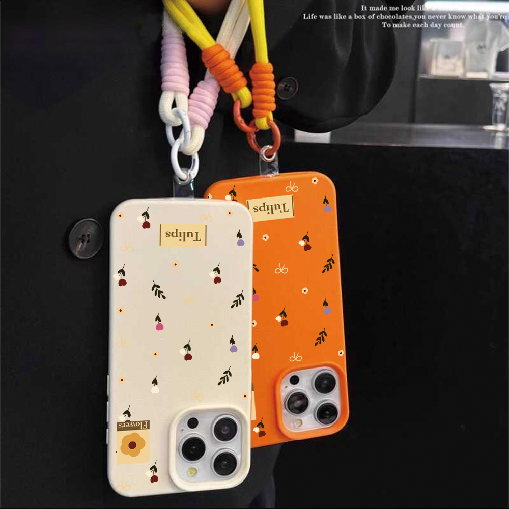 튤립 보우 스트랩 로프 폰 케이스 아이폰 17 16 1 - Phone Cases Leather 리뷰 및 가격