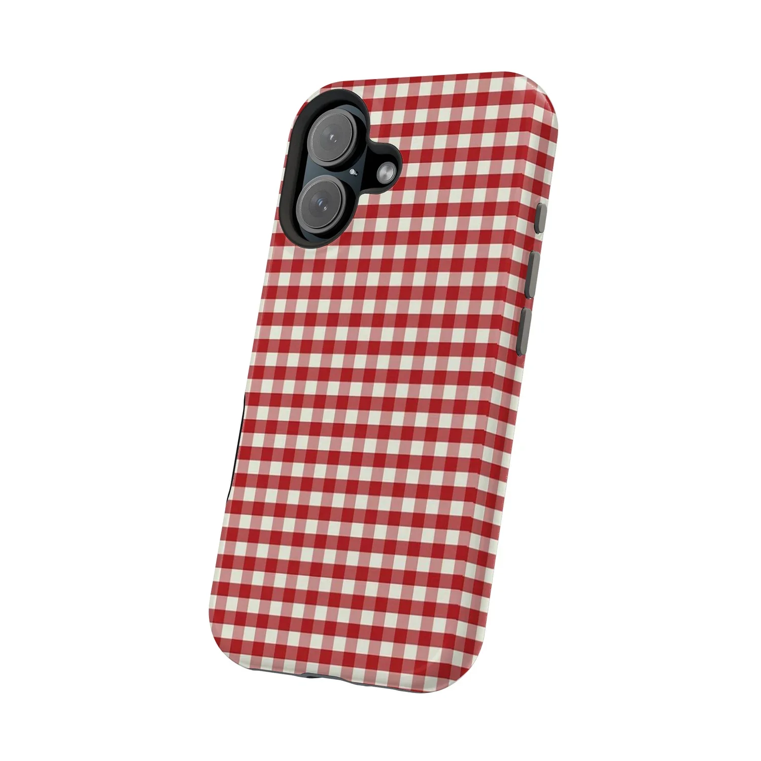 레트로 레드 깅엄 무광 터프 폰 케이스 아이폰 17 1 - Phone Cases Burga 리뷰 및 가격