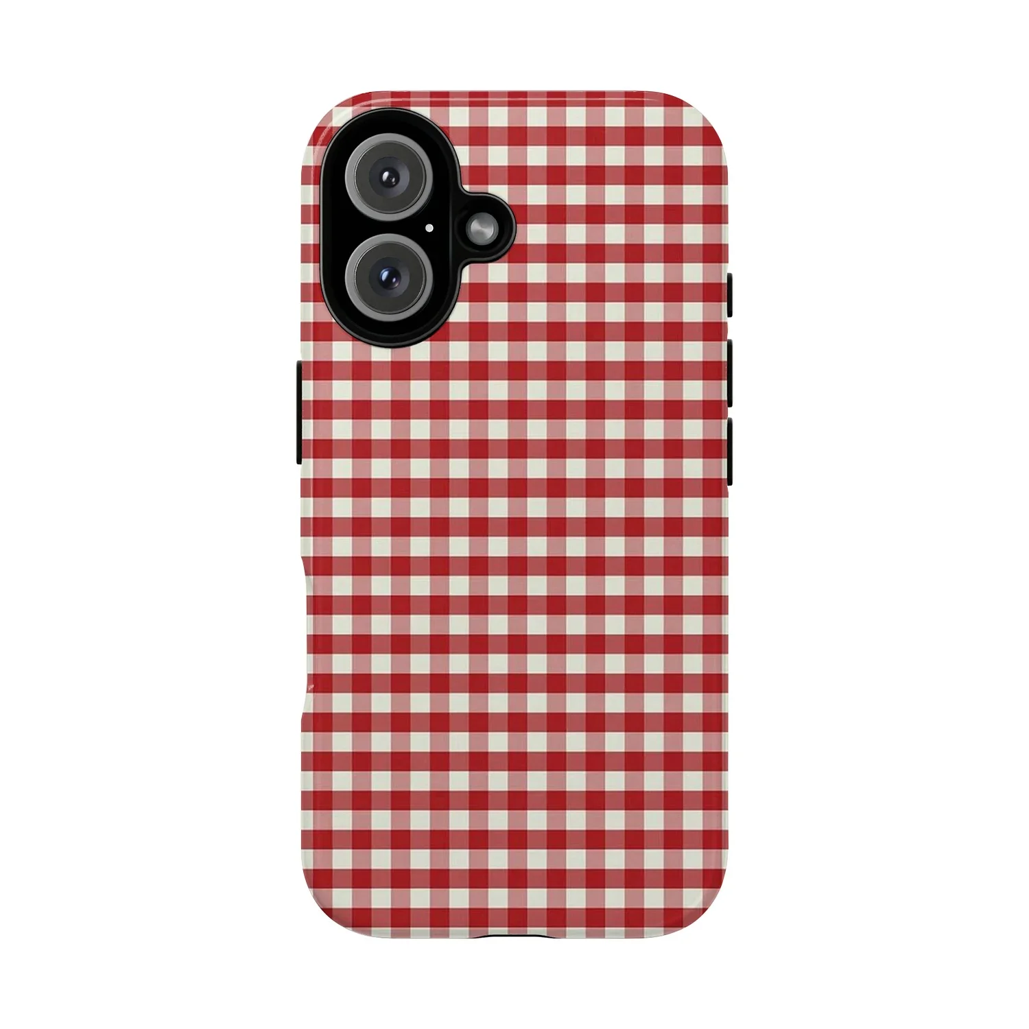 레트로 레드 깅엄 무광 터프 폰 케이스 아이폰 17 1 - Phone Cases Burga 리뷰 및 가격