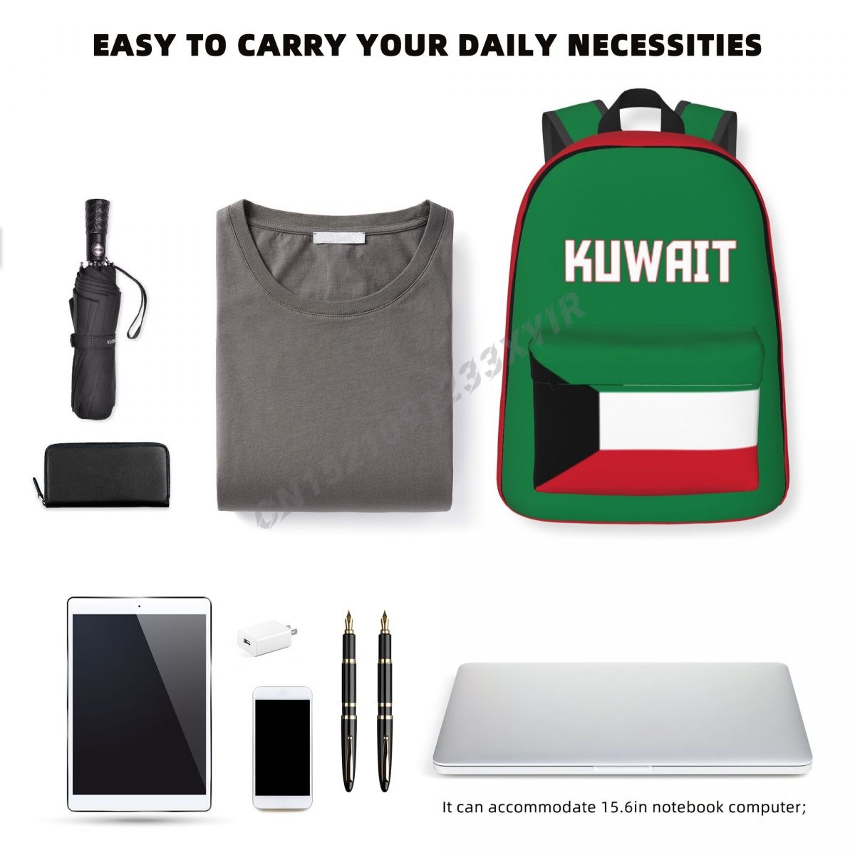 유니섹스 배낭 쿠웨이트 국기 쿠웨이트인 스티치 책가방  - Phone Cases Kuwait 리뷰 및 가격