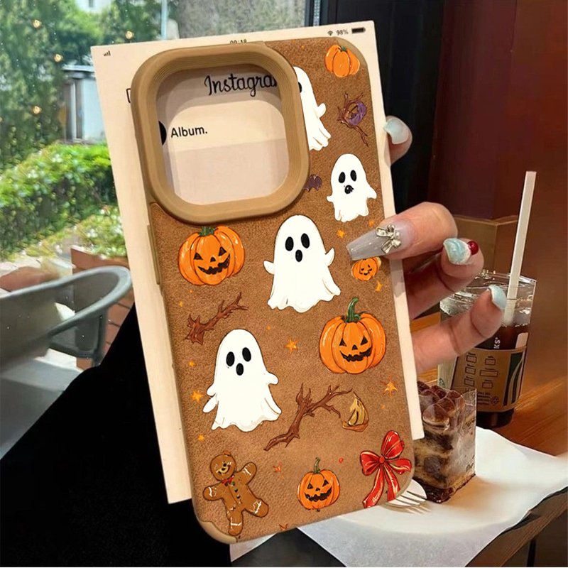 할로윈 귀여운 호박 유령 폰 케이스 아이폰 13 12  - Phone Cases Leather 리뷰 및 가격