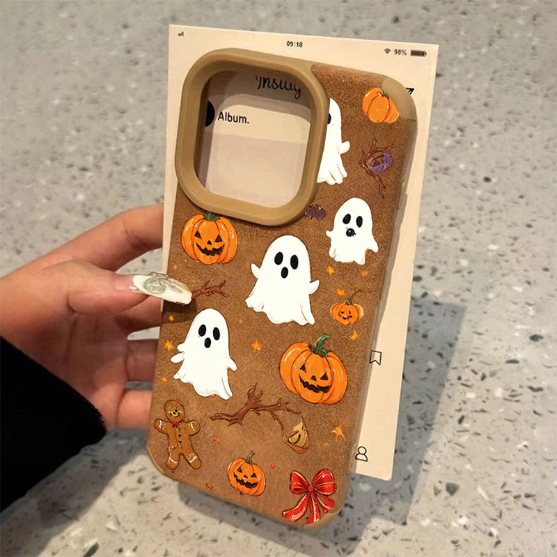 할로윈 귀여운 호박 유령 폰 케이스 아이폰 13 12  - Phone Cases Leather 리뷰 및 가격