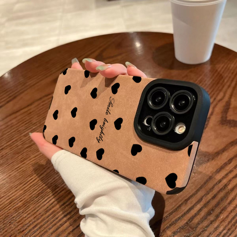 새로운 럭셔리 블랙 러브 하트 소프트 폰 케이스 아이폰 - Phone Cases Leather 리뷰 및 가격