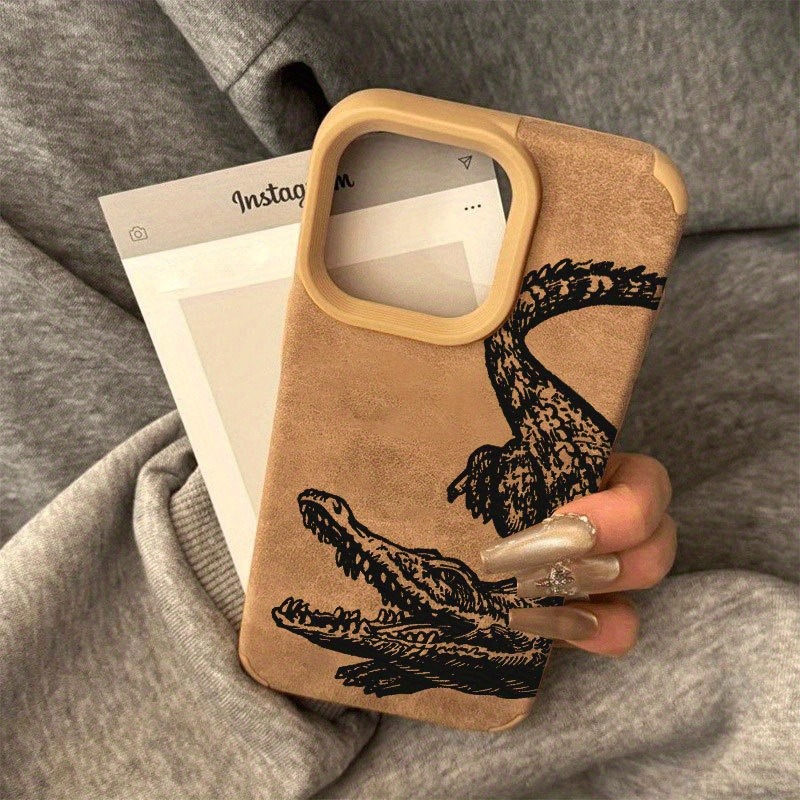 블랙 크로커다일 패턴 TPU 폰 케이스 (아이폰 17, - Phone Cases Vape 리뷰 및 가격