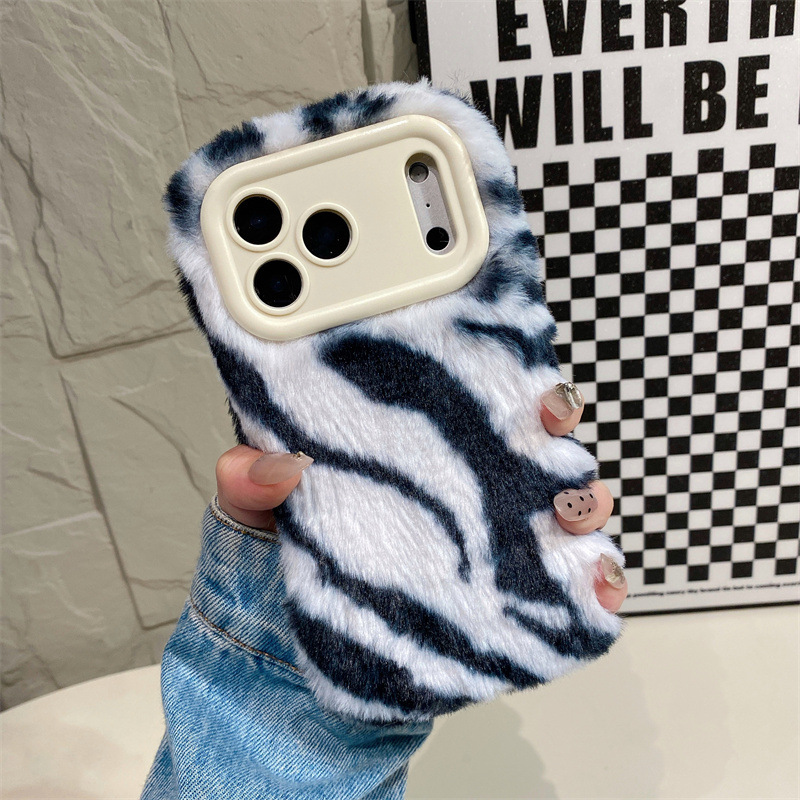 럭셔리 지브라 패턴 플러시 폰 케이스 (아이폰 17 에 - Phone Cases Iphone 17 Pro 리뷰 및 가격