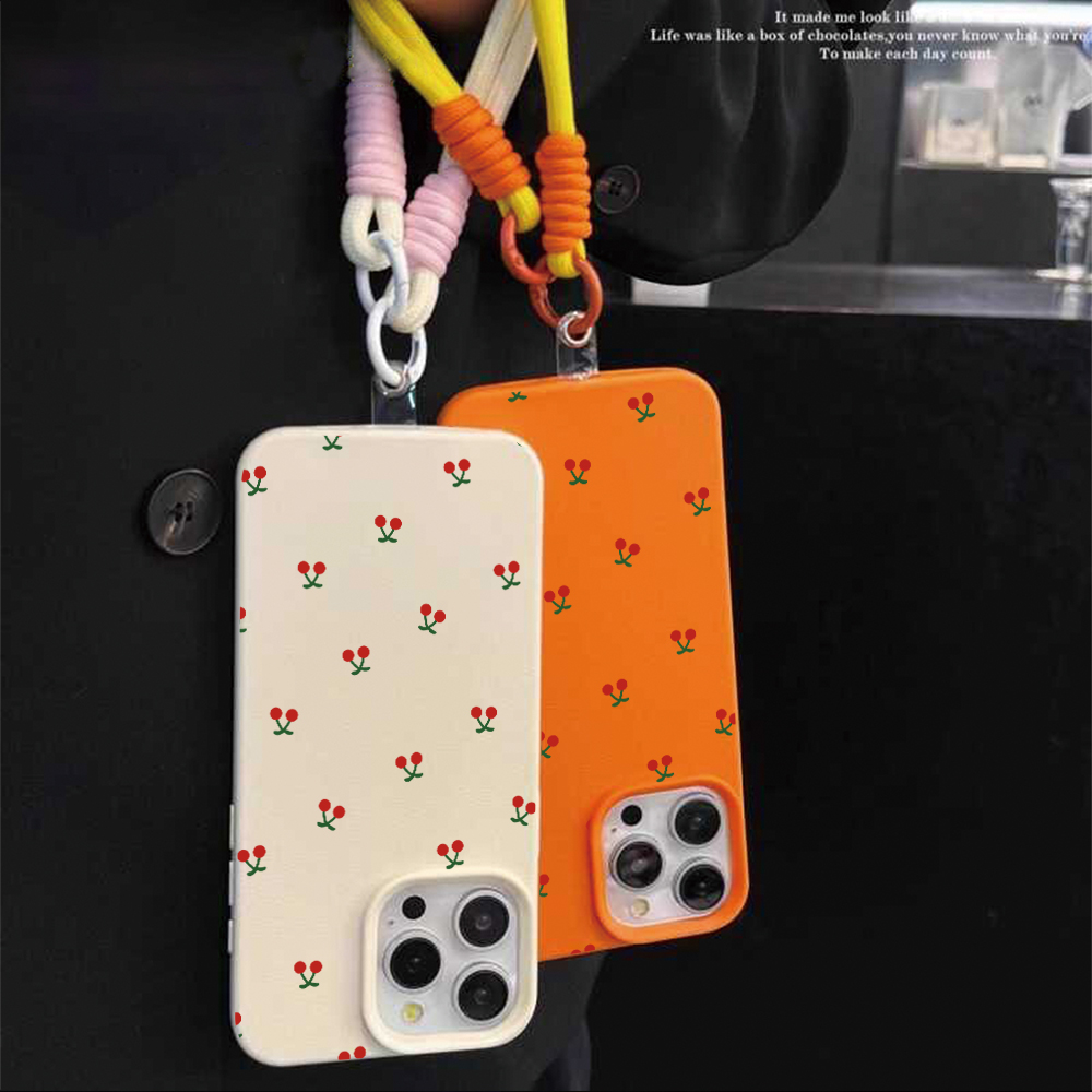 리틀 체리 스트랩 로프 폰 케이스 아이폰 17 16 1 - Phone Cases Leather 리뷰 및 가격