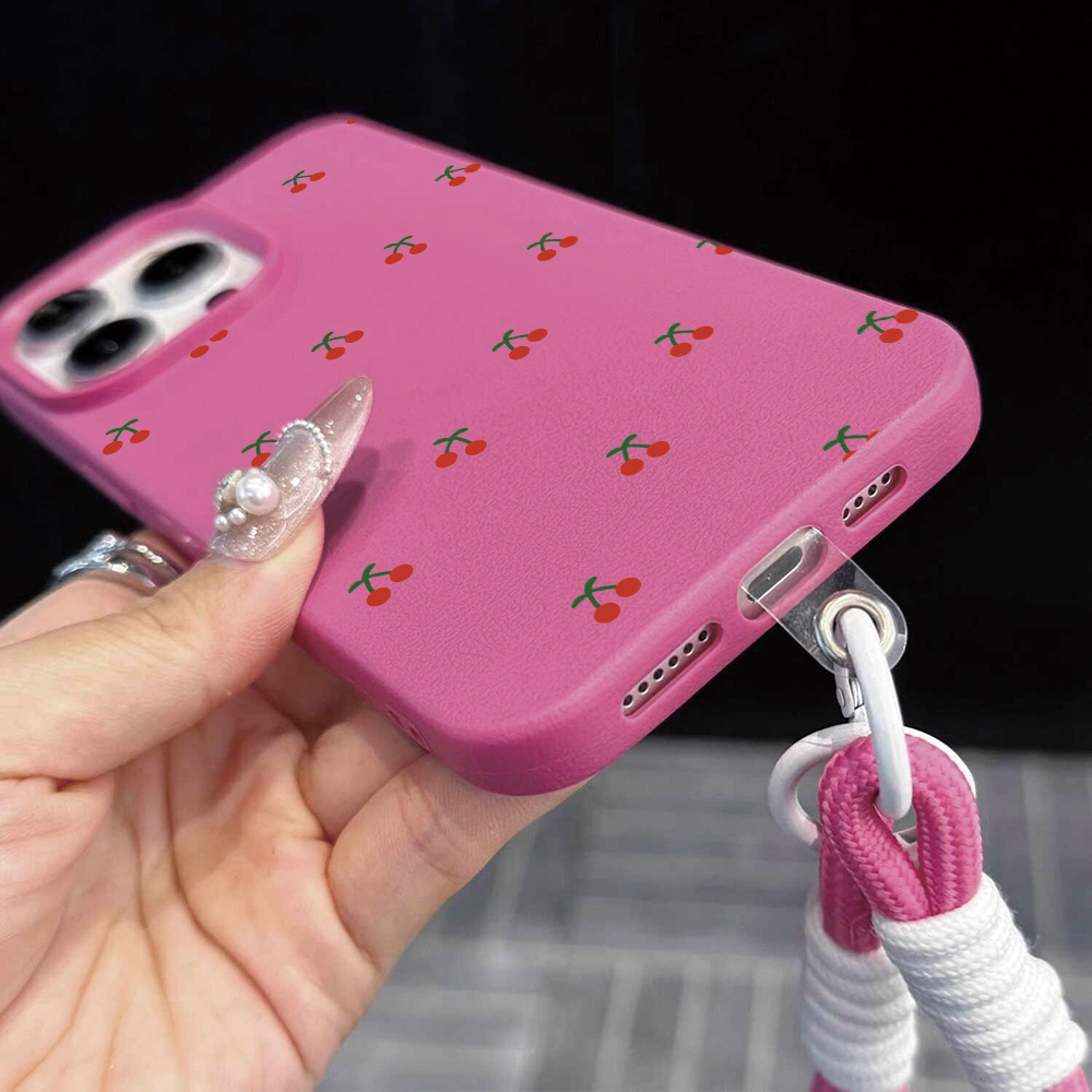 리틀 체리 스트랩 로프 폰 케이스 아이폰 17 16 1 - Phone Cases Leather 리뷰 및 가격