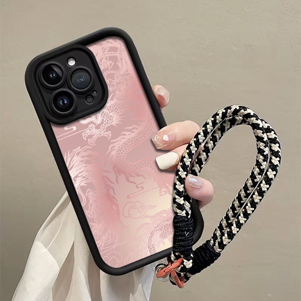 흰색 드래곤 패턴 스트랩 로프 폰 케이스 (아이폰 13 - Phone Cases With Loop 리뷰 및 가격