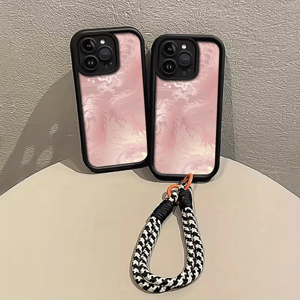 흰색 드래곤 패턴 스트랩 로프 폰 케이스 (아이폰 13 - Phone Cases With Loop 리뷰 및 가격