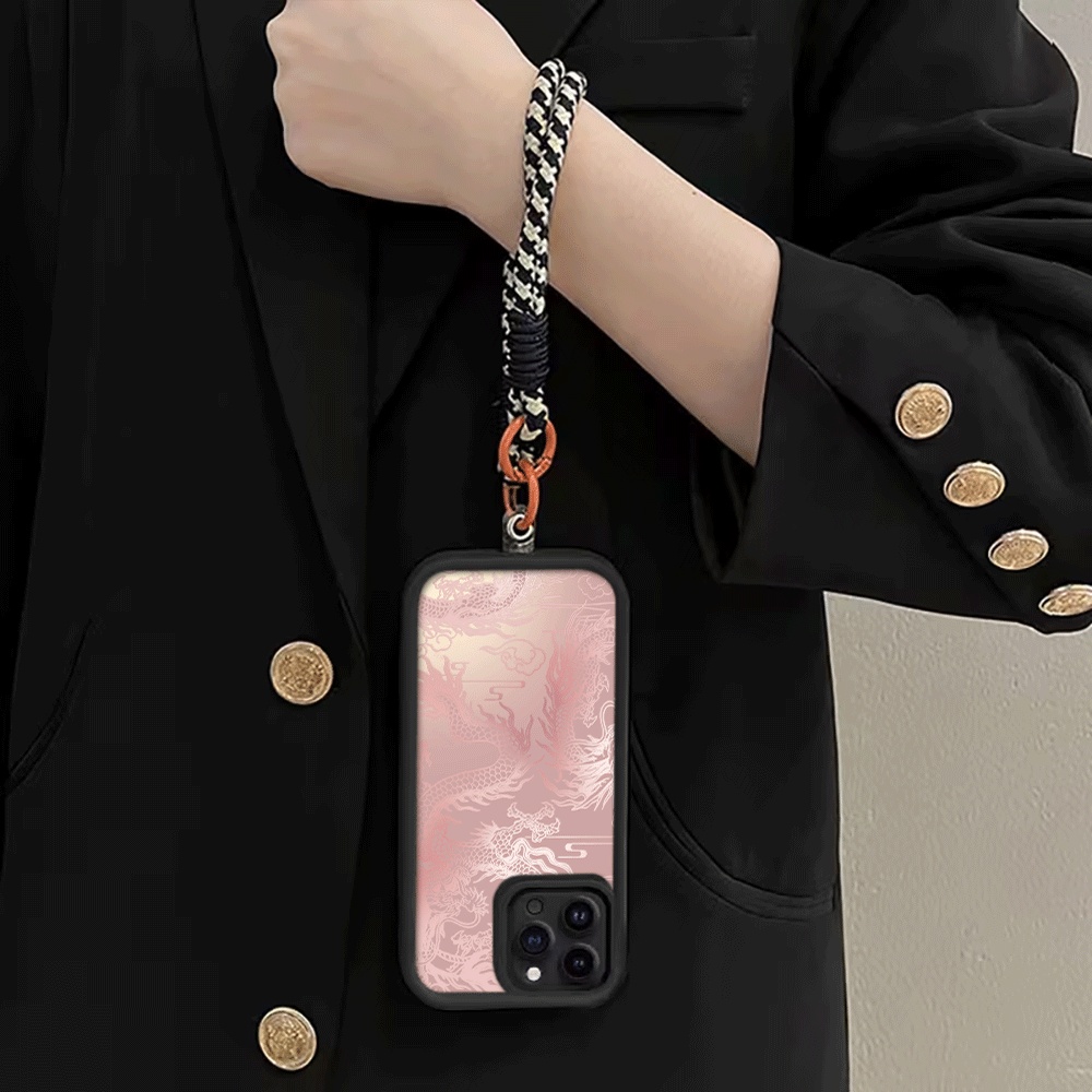 흰색 드래곤 패턴 스트랩 로프 폰 케이스 (아이폰 13 - Phone Cases With Loop 리뷰 및 가격