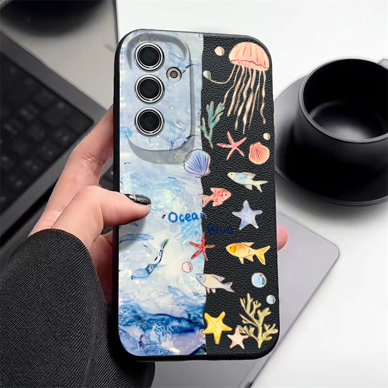 고래 새우 게 무늬 케이스 삼성 갤럭시 S25 엣지 S - Phone Cases Leather 리뷰 및 가격