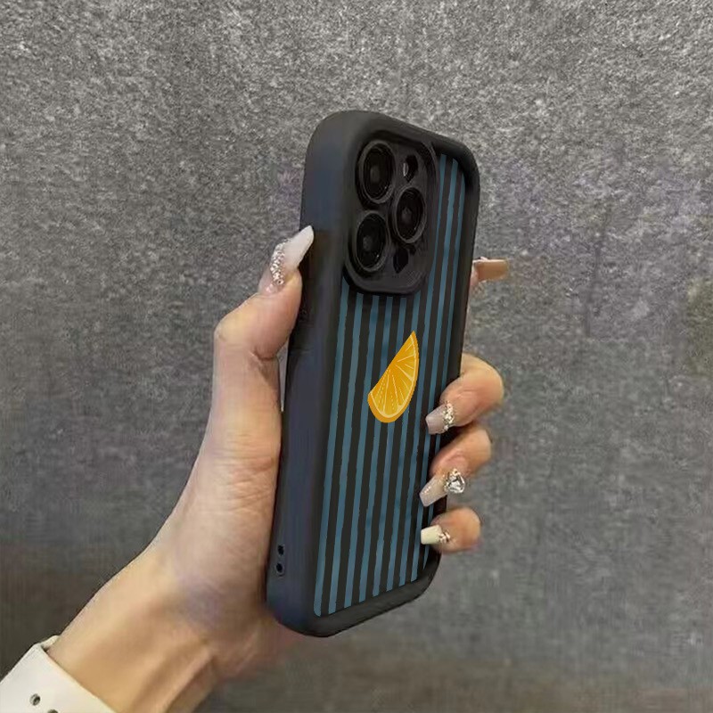 줄무늬 레몬 슬라이스 패턴 아이폰 17 16 15 14 - Phone Cases Online 리뷰 및 가격