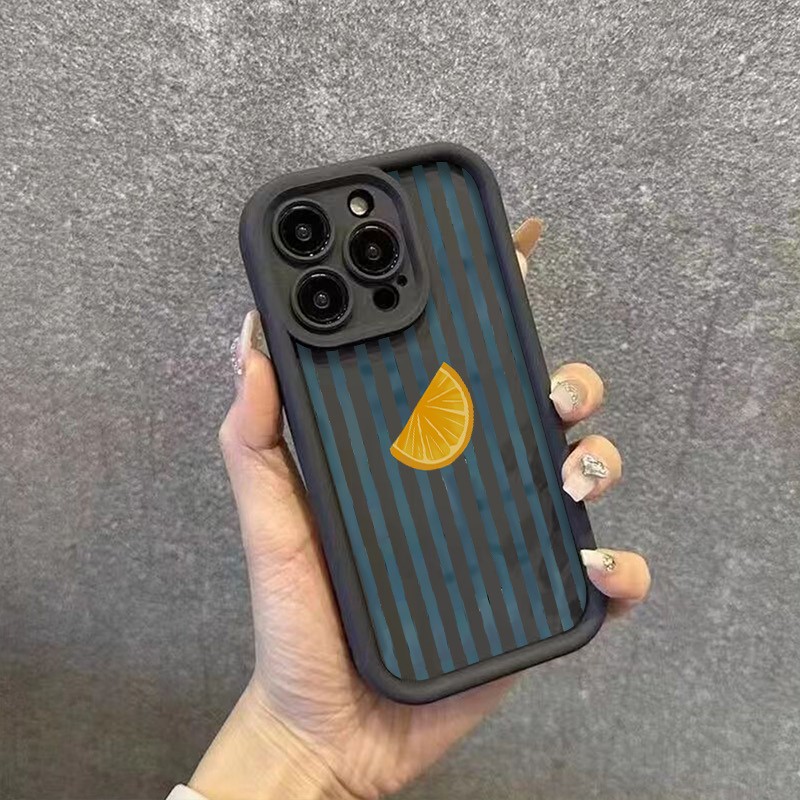줄무늬 레몬 슬라이스 패턴 아이폰 17 16 15 14 - Phone Cases Online 리뷰 및 가격