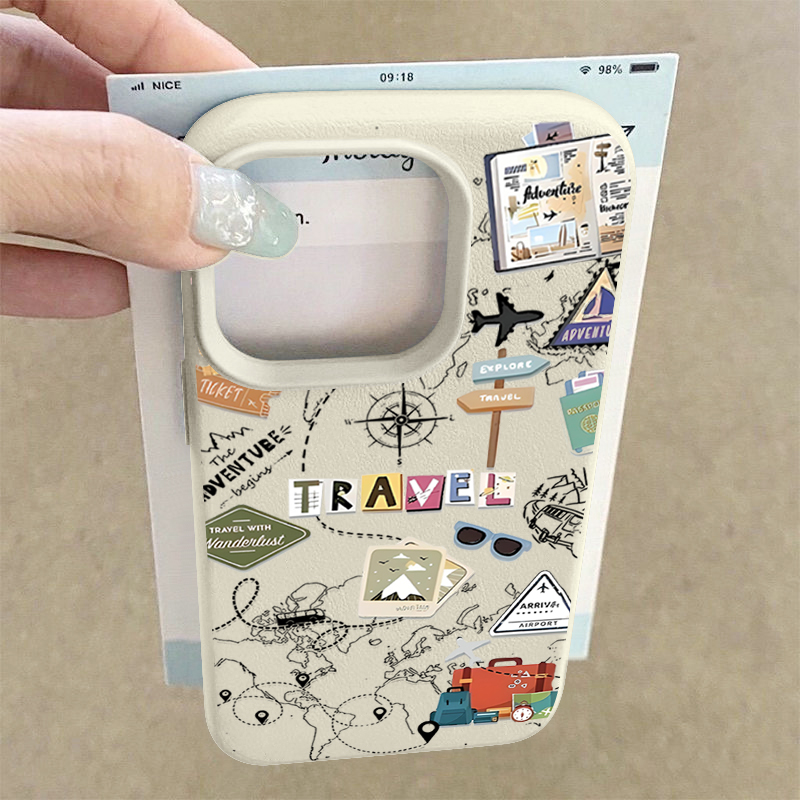 여행 지도 패턴 폰 케이스 아이폰 18 프로 맥스 17 - Phone Cases Leather 리뷰 및 가격