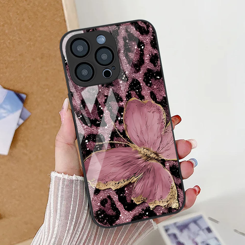 나비 레오파드 프린트 폰 케이스 아이폰 17 16 14 - Phone Cases Online 리뷰 및 가격