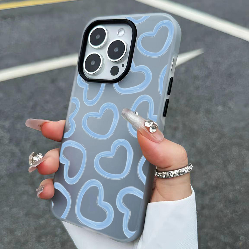귀여운 유화 하트 패턴 아이폰 17 16 15 14 1 - Phone Cases Drawing 리뷰 및 가격