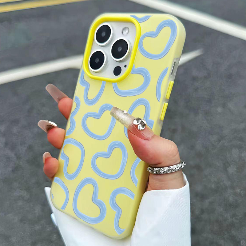 귀여운 유화 하트 패턴 아이폰 17 16 15 14 1 - Phone Cases Drawing 리뷰 및 가격