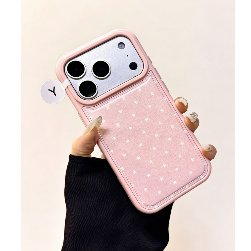 새로운 유행 INS 한국 스타일 스윗 핑크 스타 가죽  - Phone Cases Leather 리뷰 및 가격