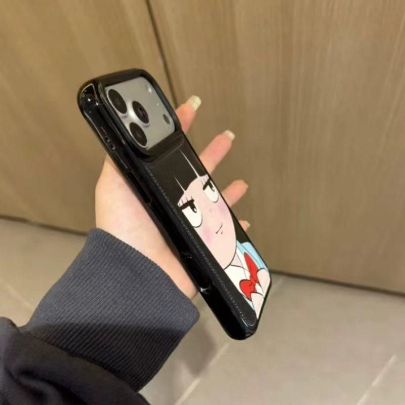 새로운 패션 일본 INS 귀여운 검은 머리 예쁜 소녀  - Phone Cases Leather 리뷰 및 가격