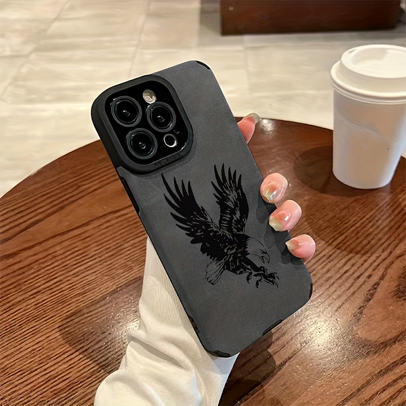 블랙 이글 패턴 가죽 실리콘 폰 케이스 아이폰 17 1 - Phone Cases Leather 리뷰 및 가격