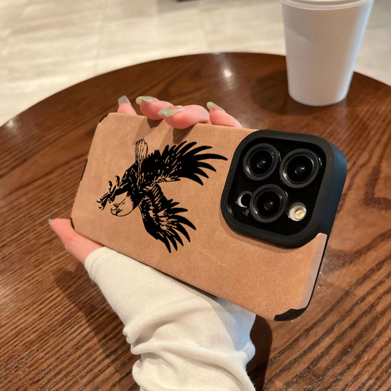 블랙 이글 패턴 가죽 실리콘 폰 케이스 아이폰 17 1 - Phone Cases Leather 리뷰 및 가격