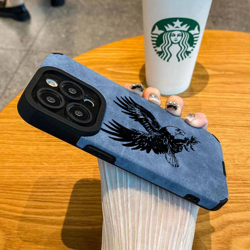 블랙 이글 패턴 가죽 실리콘 폰 케이스 아이폰 17 1 - Phone Cases Leather 리뷰 및 가격