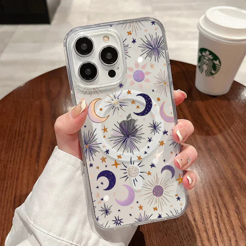 로맨틱한 해와 달 별 무늬 아이폰 17 Pro Max  - Phone Cases Magsafe 리뷰 및 가격
