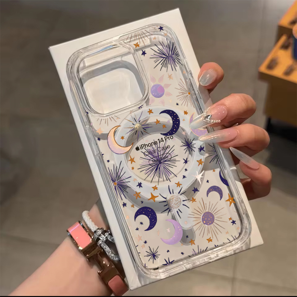 로맨틱한 해와 달 별 무늬 아이폰 17 Pro Max  - Phone Cases Magsafe 리뷰 및 가격