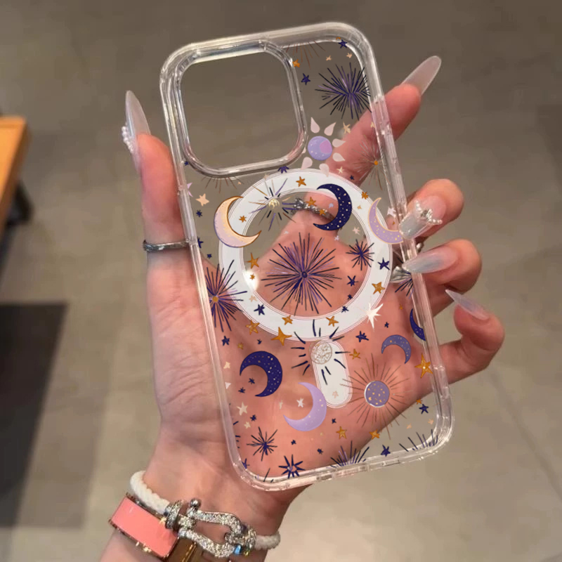 로맨틱한 해와 달 별 무늬 아이폰 17 Pro Max  - Phone Cases Magsafe 리뷰 및 가격