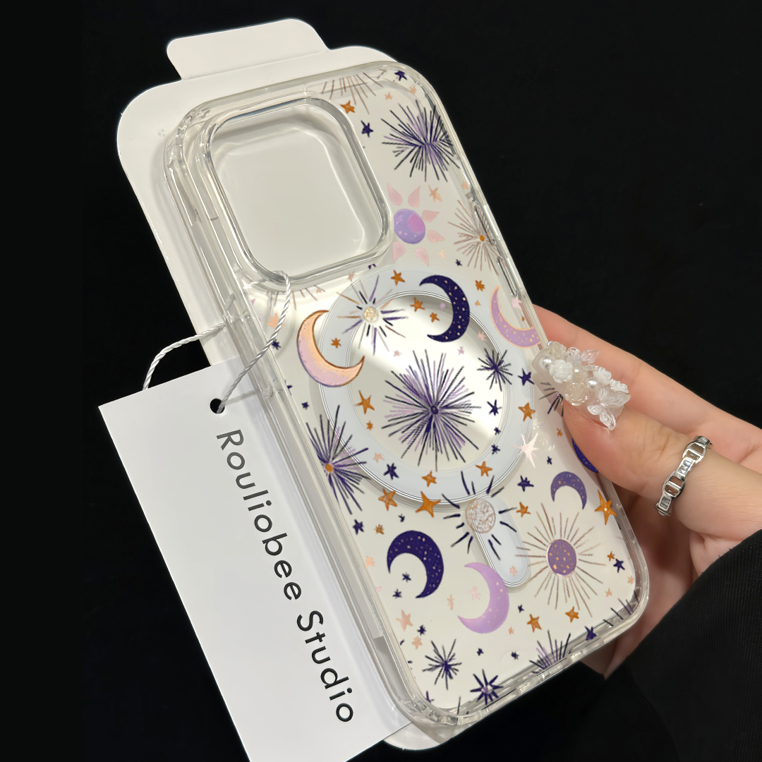 로맨틱한 해와 달 별 무늬 아이폰 17 Pro Max  - Phone Cases Magsafe 리뷰 및 가격
