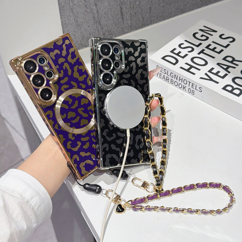새로운 레오파드 프린트 마그네틱 마그스테이프 폰 케이스 - Phone Cases With Loop 리뷰 및 가격