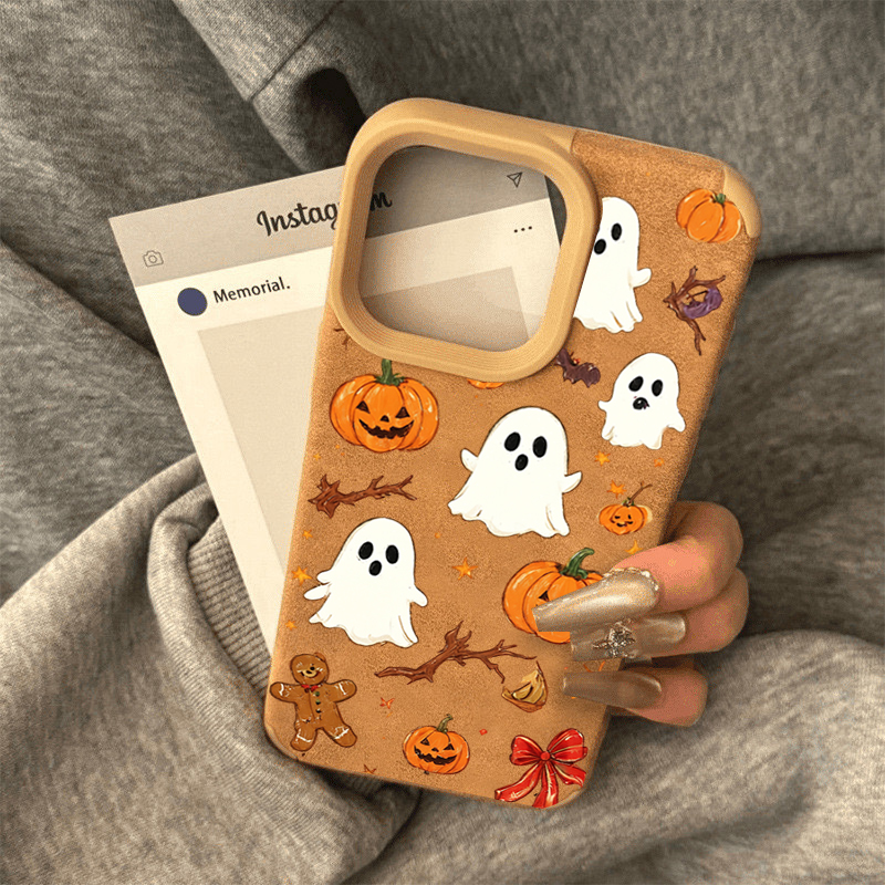 할로윈 귀여운 호박 유령 폰 케이스 아이폰 17 프로  - Phone Cases Leather 리뷰 및 가격
