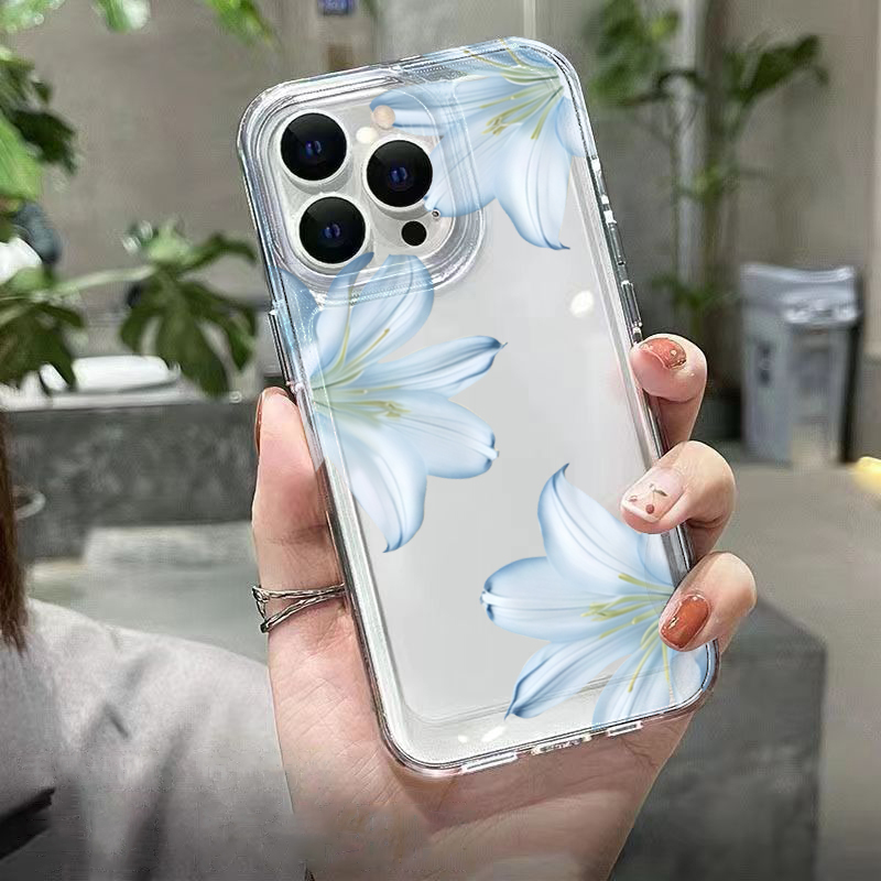 세련된 화이트 백합꽃 디자인 아이폰 17 16 15 P - Phone Cases Online 리뷰 및 가격